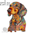 Colorful Dachshund Wooden Jigsaw Puzzle Board Games for Kids and Adults
