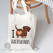 Dachshund Print Harajuku Shoulder Bag Stylish Eco-Friendly Tote for Women
