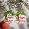 On The Naughty List And I Regret Nothing Basset Hound Christmas Ornaments