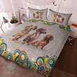 Dachshund Abstract Floral Decorative Bedding Set