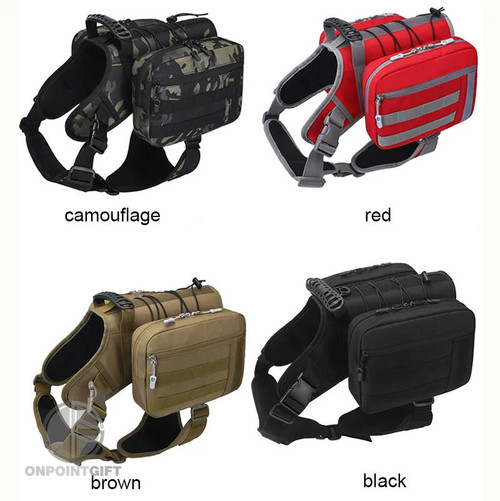 Tactical Pet Dog Backpack: Outdoor Walk Food Bag for Medium/Large Dogs