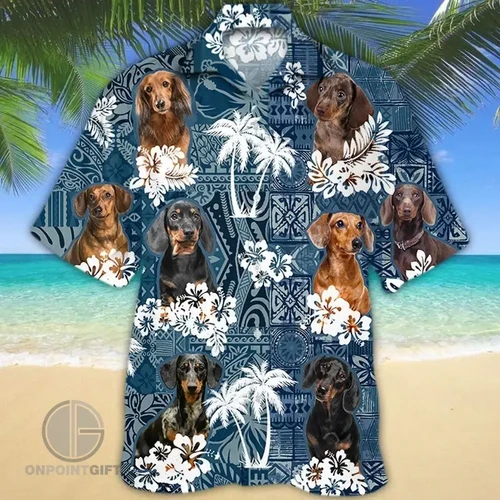 Men's 3D Dog Print Hawaiian Shirt: Summer Style