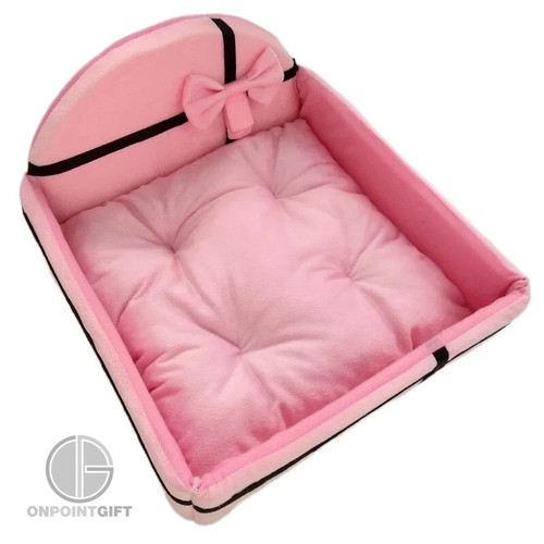 Sweet Detachable Dog Cat Bed: Soft Warm Nest for Sleeping