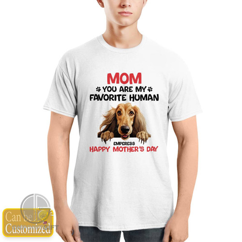 Afghan Hound Personalized Shirt, Mom You Are My Favorite Human, Gifts For Dog Mom, Mother's Day Gifts