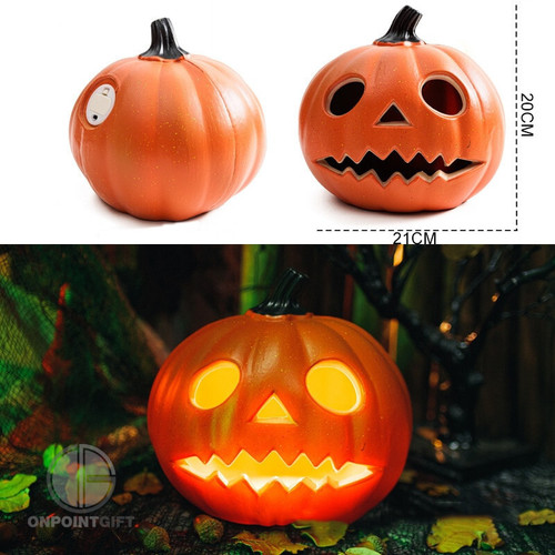 Spooky Halloween Pumpkin LED Lantern: Glowing Gypsophila Ghost Festival Decoration