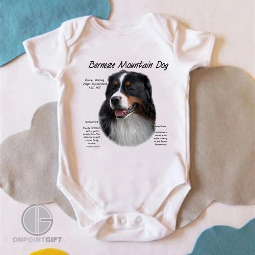 Bernese Mountain Dog Print Infant Pajamas - Cozy Toddler Romper