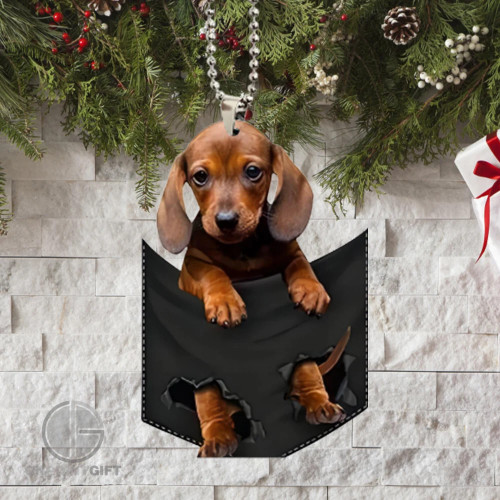 Dachshund Delight: Christmas Hanging Tree Pendants for Car, Kids Gifts, and Home Xmas Tree Decorations - Festive Party Supplies