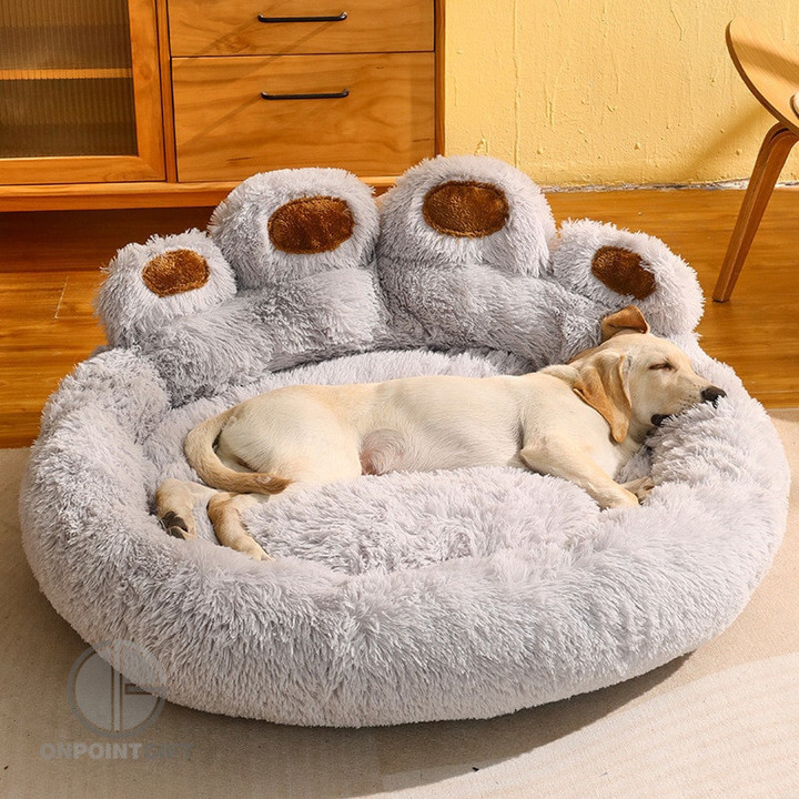 The Best Large Dog Beds Warm Bear Paw Shape Super Soft Dog Bed For Deep Sleeping Choose Your Size