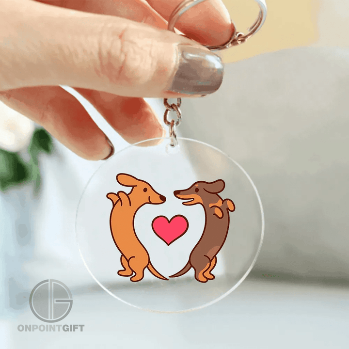 Dachshund Acrylic Keychain Perfect Dachshund Gift for Dog Lovers