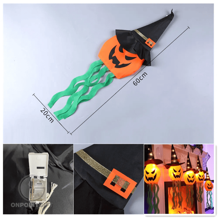 Elevate your Halloween festivities with our Glowing Gypsophila Ghost Hat. This LED Halloween decoration adds a magical touch to your festival dress-up, transforming you into a mystical wizard. With its ethereal glow, this hanging decor piece sets the perfect eerie ambiance for a spooky night of fun. Illuminate your Halloween experience today!