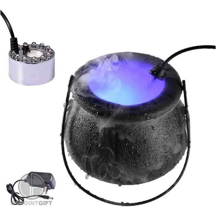 Elevate your Halloween party decor with our Halloween Mist Witch Pot - a color-changing fog machine that adds an enchanting and eerie ambiance to your festivities. This unique party decoration will cast a spell of delight on your guests, creating a spooky atmosphere that's perfect for the season. Bring a touch of witchy magic to your celebration with this captivating fog maker!