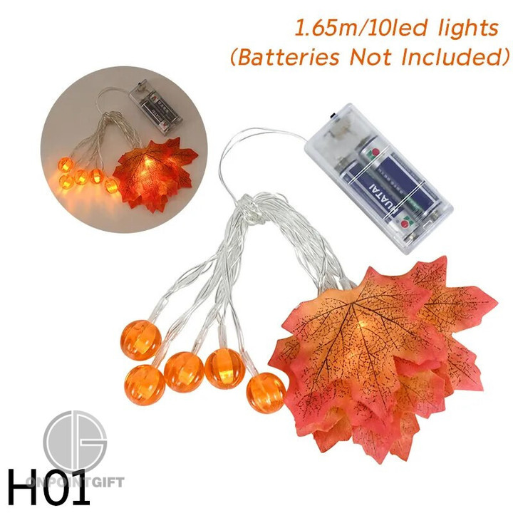 Elevate your indoor and outdoor fall decor with our Pumpkin Maple Leaves Light String. This battery-powered light string beautifully complements the autumn season, making it the perfect choice for Halloween, Thanksgiving, and general home decor. Create a warm and inviting ambiance with the soft glow of pumpkin and maple leaf lights, and enjoy a cozy atmosphere in your home or garden during the fall season. Illuminate your space and celebrate the beauty of autumn with this versatile decoration.