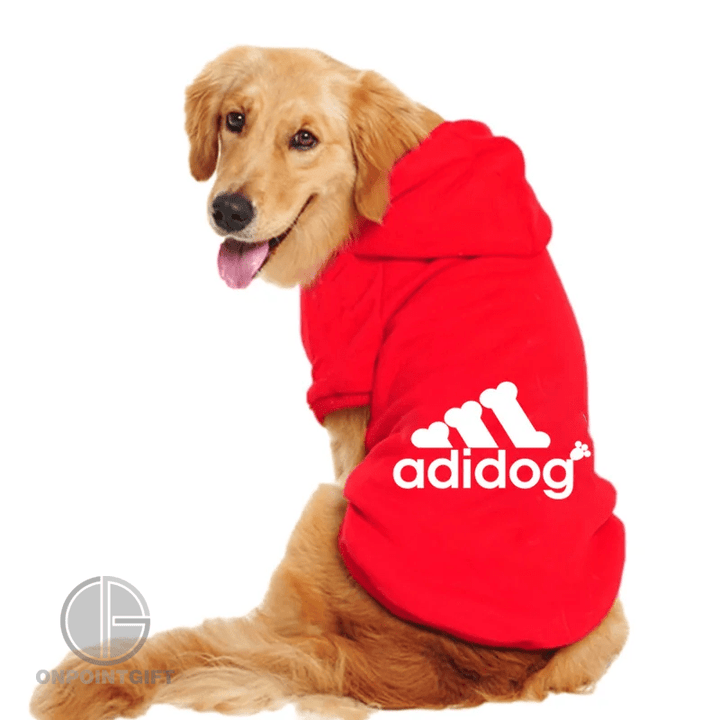 Dress your small dog in style and keep them cozy with our Adidog Pet Hoodies. Designed to provide warmth and comfort during the chilly autumn and winter seasons, these adorable pet clothes are perfect for small dogs. The hoodie's design not only keeps your furry friend snug but also adds a touch of fashion to their wardrobe. Whether for daily walks or indoor lounging, these pet hoodies ensure that your four-legged companion remains both warm and stylish. Give your pet the gift of comfort and trendiness with these delightful Adidog hoodies.