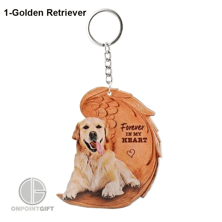 Forever in My Heart: Dog Angel Pendant Bag Key Chains