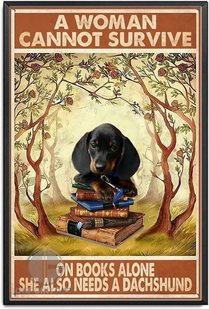 love-dachshund-retro-metal-sign-perfect-for-book-and-dog-lovers