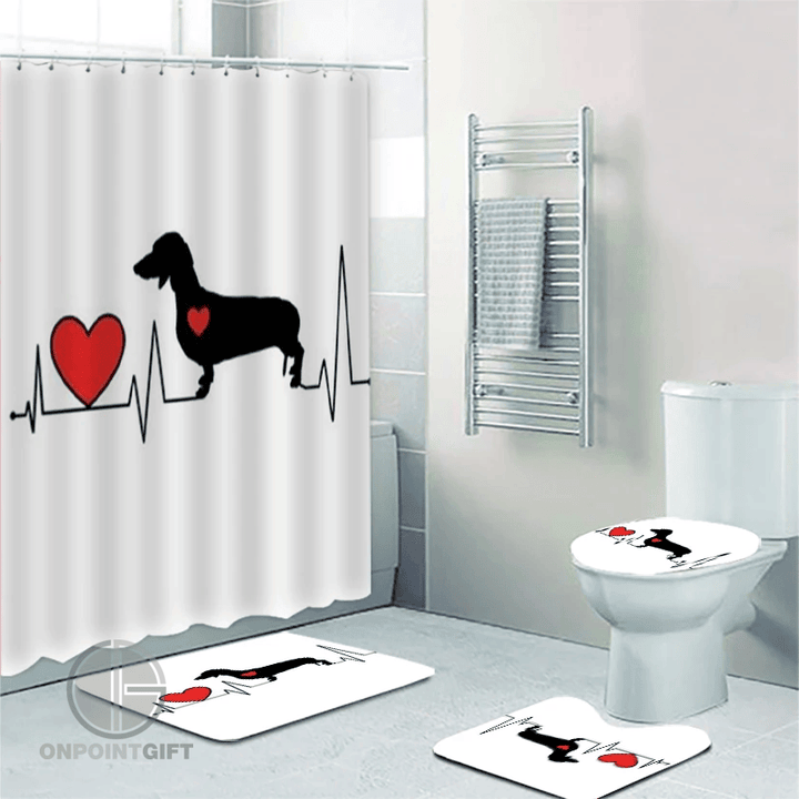 cute-dachshund-dog-bathroom-shower-curtain-set-with-rugs