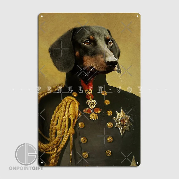 dachshund-royalty-metal-sign-regal-dog-portrait