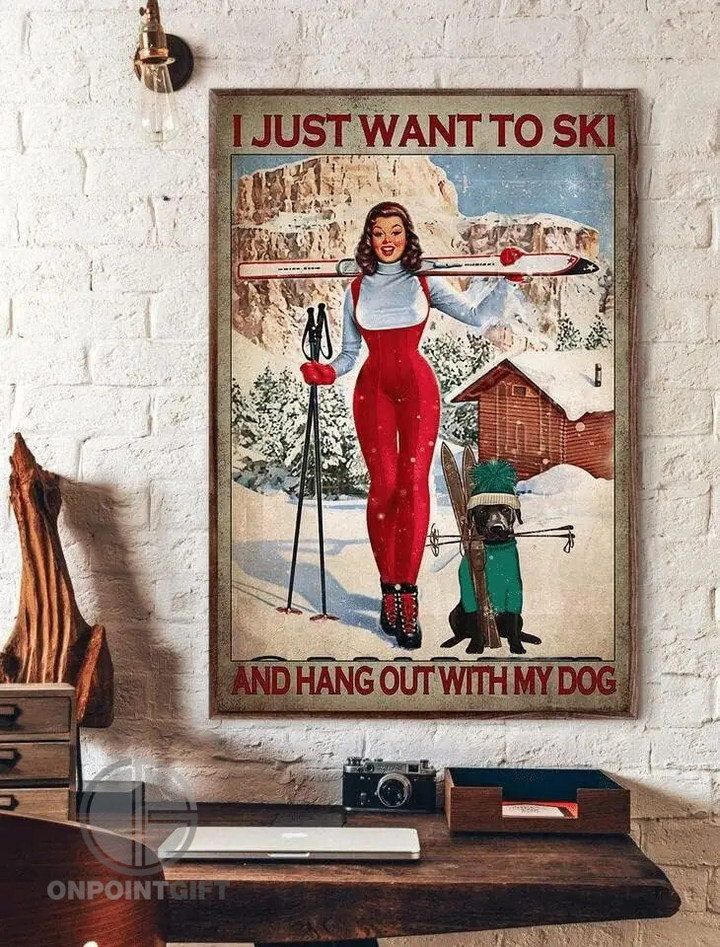 dachshund-ski-trip-vintage-metal-sign-girl-dog
