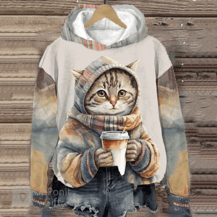 funny-kawaii-cat-hoodie-unisex-animal-print-pullover-sweatshirt
