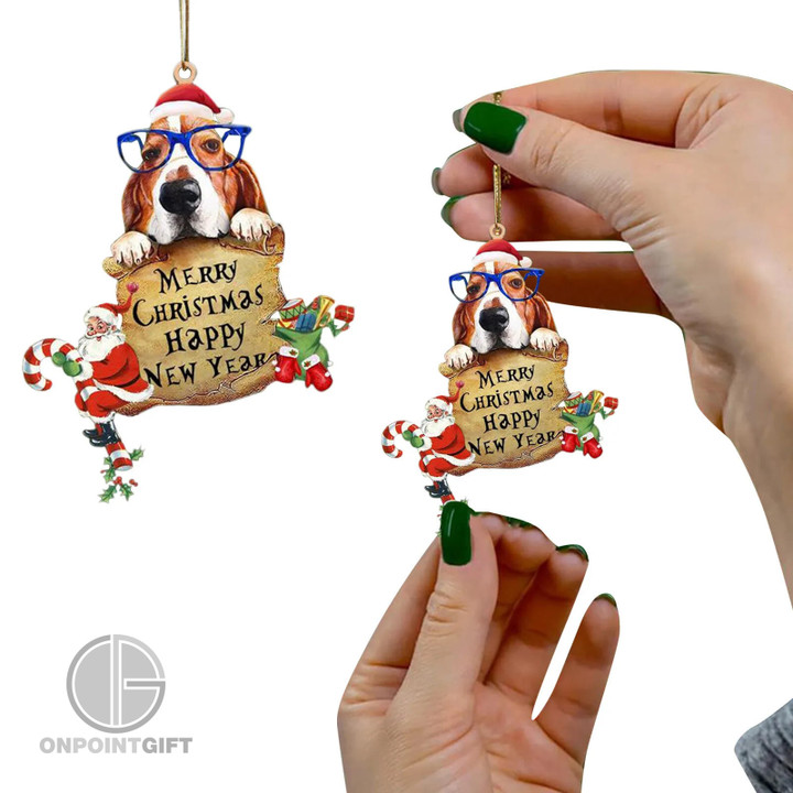  Elevate your holiday decor with our delightful Basset Hound Dog Christmas Ornaments. These charming wooden puppy decorations are the perfect addition to your Christmas tree, adding a touch of adorable charm to your festivities. Get in the spirit of the season with these unique and heartwarming ornaments that capture the essence of the holidays. Perfect for Basset Hound lovers and dog enthusiasts alike, these ornaments are sure to become treasured keepsakes in your holiday tradition. Shop now and make your Christmas tree truly special!