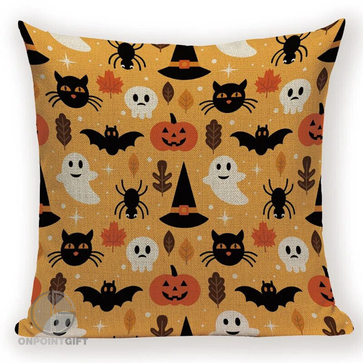 Elevate your Halloween decor with our "Merry Halloween Trick or Treat Cushion Cover." This creative and festive cushion cover adds a touch of whimsy to your home decor, perfect for celebrating a happy Halloween. Whether you're decorating for a party or simply want to add a spooky yet playful atmosphere, this cushion cover is a versatile and stylish choice. Get ready to enjoy the Halloween spirit with this unique and charming home decoration.