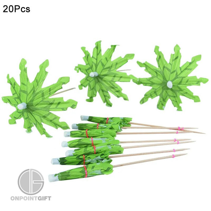 Elevate your party and wedding decorations with our Bamboo Umbrella Cocktail Picks! These stylish picks are not only functional but also add a delightful touch to your drinks and desserts. Perfect for Hawaiian-themed birthday parties, weddings, or any special event, these bamboo picks make your treats look even more enticing. Enhance your presentation and impress your guests with these charming and practical supplies
