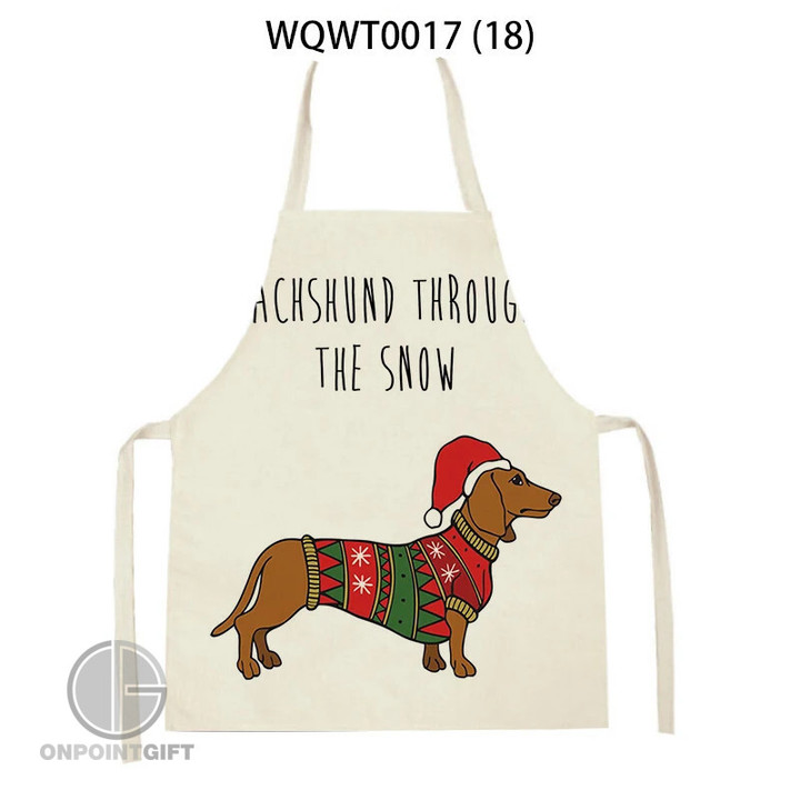 dachshund-cartoon-aprons-cute-sleeveless-kitchen-accessories-for-adults-and-kids