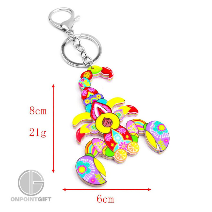 Elevate your style and accessorize with our adorable Acrylic Animal Charm Keyring. This delightful keychain is not only a practical accessory for your bag, car key, or handbag, but it's also a fashionable statement piece.  Featuring a charming collection of dachshund, dog, cat, owl, snail, and scorpion charms, this keyring adds a touch of whimsy to your daily life. Crafted from durable acrylic, these charms are lightweight and easy to carry.  Whether you're looking for the perfect gift for a special woman or girl in your life or simply want to treat yourself, this keyring is a versatile and fun choice. It's an ideal way to show off your love for animals and add a touch of personality to your accessories.  Upgrade your style and make a statement with this Acrylic Animal Charm Keyring - it's the perfect blend of fashion and functionality.
