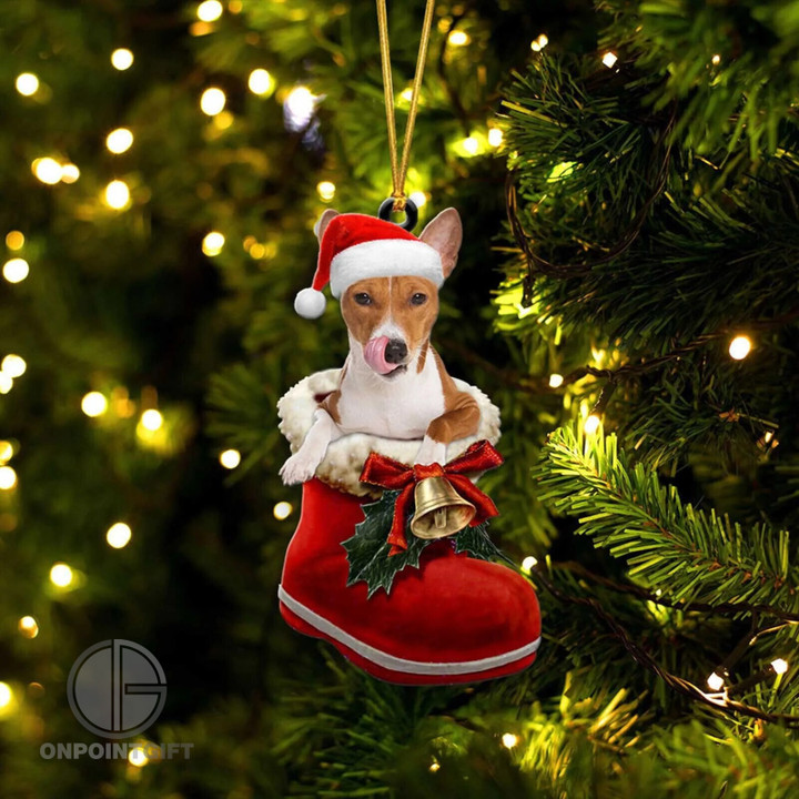 Add a touch of whimsy to your Christmas tree with our Santa Boot Funny Christmas Dog Acrylic Ornament Pendant. This playful and charming ornament features a dog popping out of Santa's boot, bringing a smile to your holiday decor. Crafted from durable acrylic, it's designed to last for many Christmases to come. Hang this unique pendant on your tree, wreath, or in any festive display to showcase your love for dogs and the holiday season. Create a joyful and memorable Christmas atmosphere with this delightful ornament.