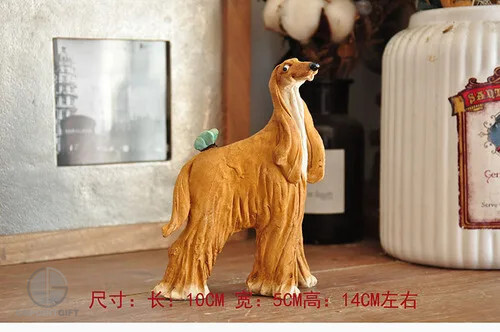 afghan-hound-statue-quirky-long-haired-dog-sculpture-for-stylish-home-decor