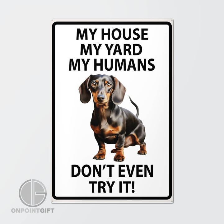 Dachshund Metal Sign Color