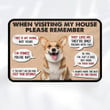 Corgi House Rules Doormat