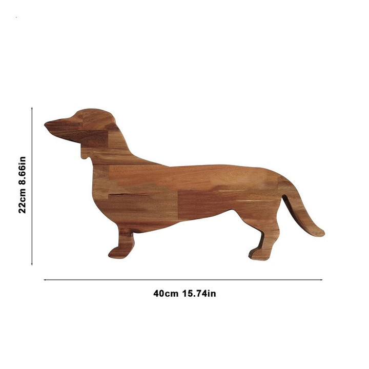 Dachshund Dog Dinner Plate Wooden Decorative Tray