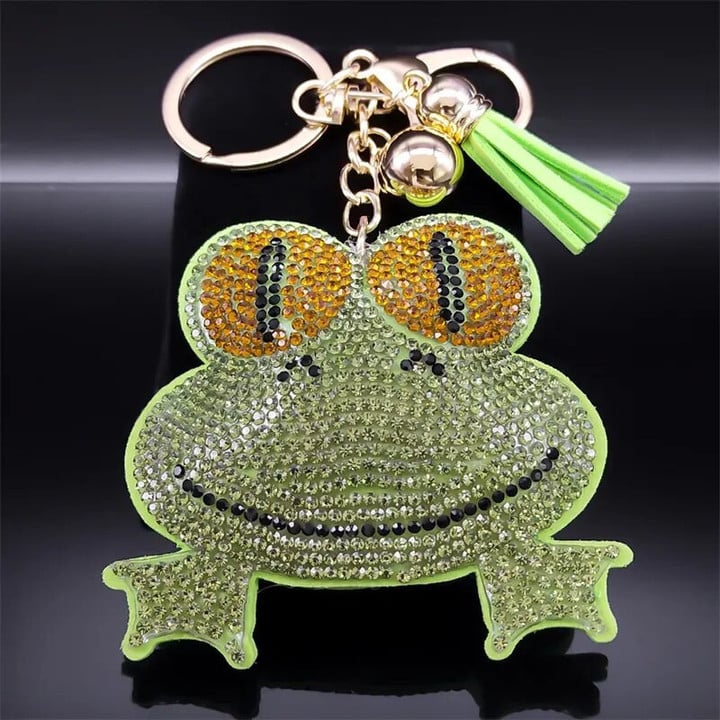 Smiling Green Frog Keychain