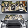 Boston Terrier Driver Car Front Window Sunshade