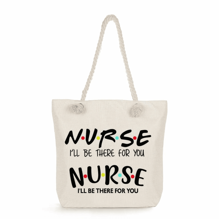 Letter Ladies Nurse Print Handbags Eco Reusable Shopping Bags