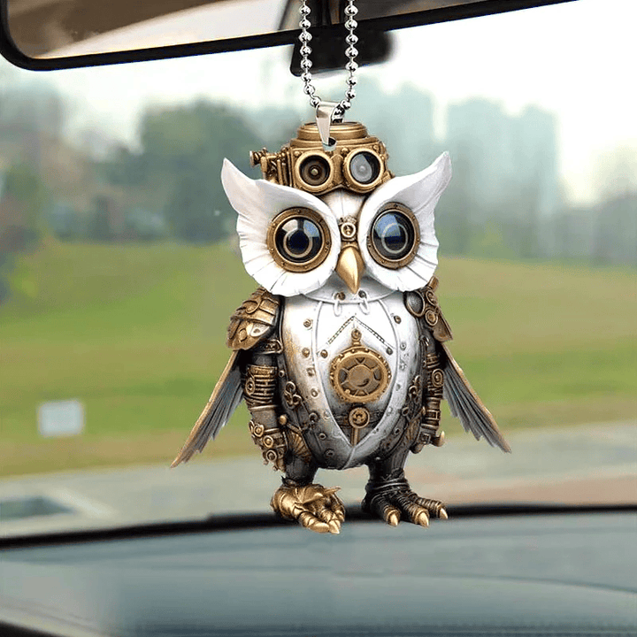 Owl Ornament Pendant Car Rearview Mirror Pendant