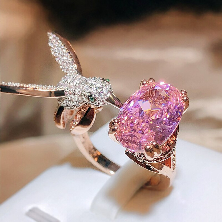 High Quality Colored Gemstone Women's Ring