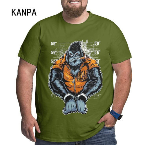 Oversized Men's Orangutan T-shirt Summer Cotton High-quality Iuxury Brand Printed Men's T-shirt Street Fashion Short Sleeve 6XL