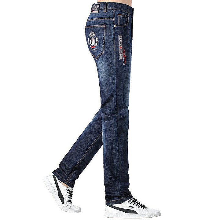 Bruce&Shark New Summer Men Jeans Stretch Cotton Straight Style Casual Fashion Denim Jeans men's pants Super Quality big size 42