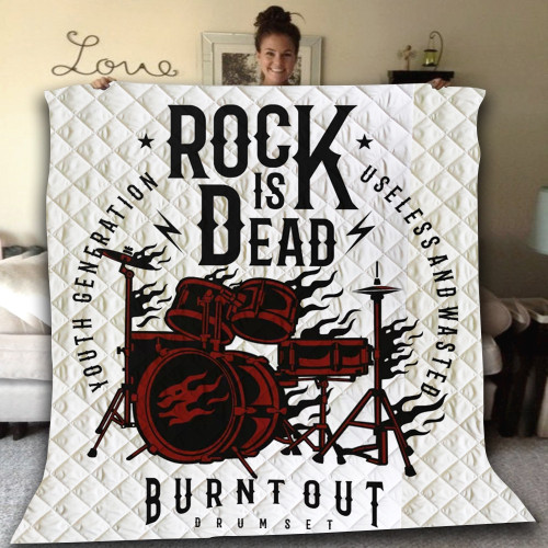 ROCK IS DEAD BURN OUT YOURSELF QUILT