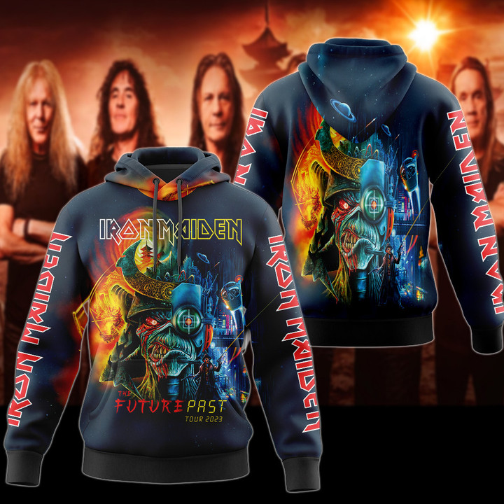 Iron Maiden Band Hoodie Tshirt Sweatshirt Sweatpants Vintage Music Rock Band Design IRMD Future Past For True Fans