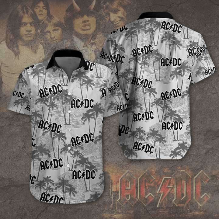 Rock Music Short Sleeve Dress Shirt Vintage Rock