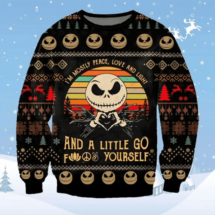Jack Skellington 3D Ugly Thicken Sweaters GINNBC1137