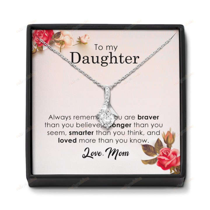 To My Daughter Necklace, Gift For Daughter From Mom, Daughter Mom Necklace