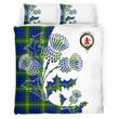 Maitland Clan Badge Thistle White Bedding Set