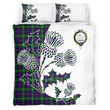 Inglis Clan Badge Thistle White Bedding Set