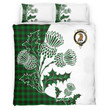 Halkett Clan Badge Thistle White Bedding Set