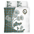 Walkinshaw Clan Badge Thistle White Bedding Set