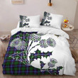 Russell Clan Badge Thistle White Bedding Set